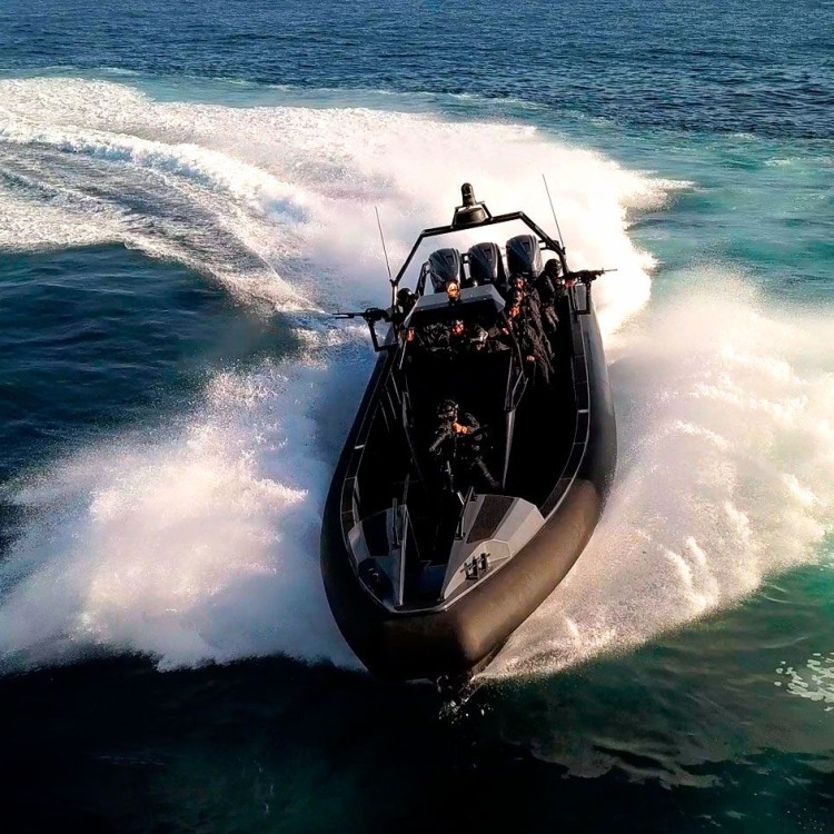 Military Rigid High Speed Foam Boat - Aresa 1200 DEFCON RIB